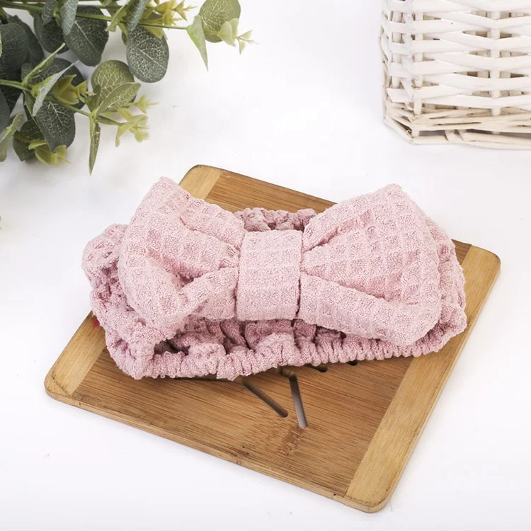 Cosmetic waffle accessories headband makeup elastic snap hair band