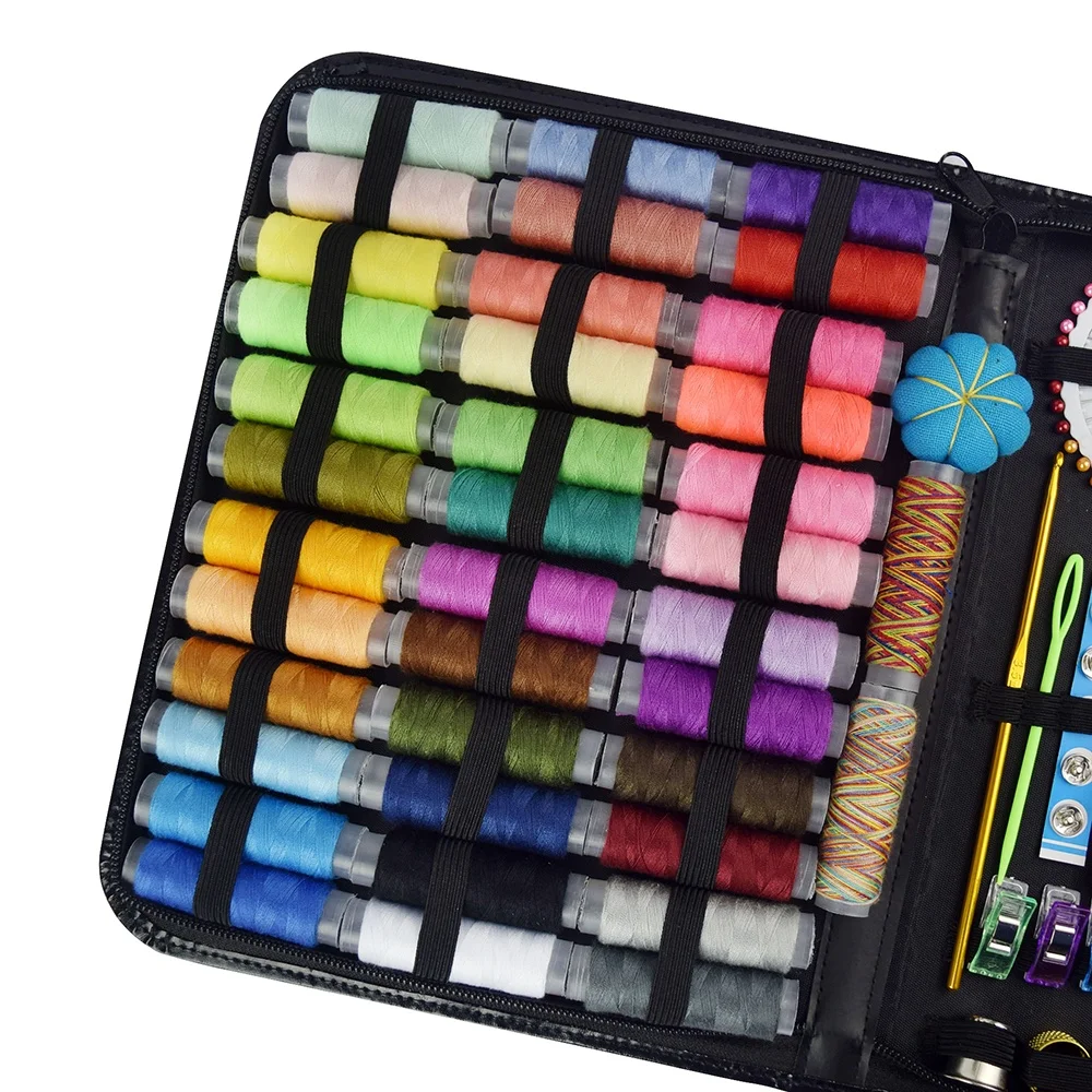 183pcs sewing kit accessories made by sewing  machine,Including scissors, thread, tape measure, needle, etc.