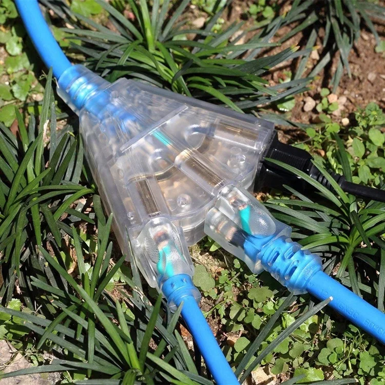 OSHA NRTL Compliant Cold Weather Extension Cord w/Lighted End & 3 Outlets