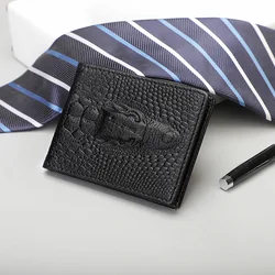 Кожа водительское удостоверение мужской мульти-карты страница водонепроницаемый пакет для хранения документов головы крокодила тенденции моды карты пакет Повседневные Сумки из натуральной кожи