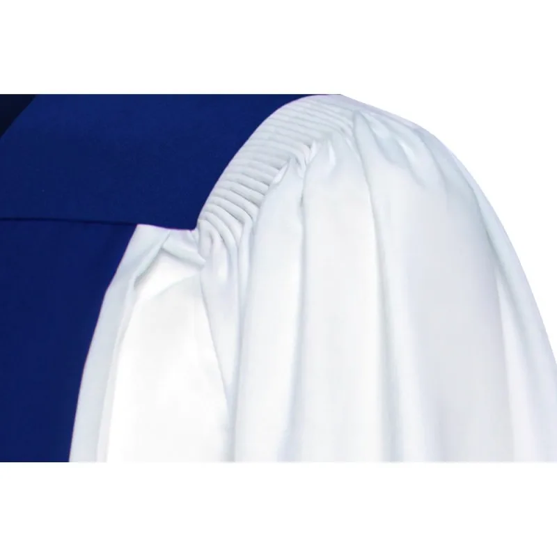 High Quality Custom Harmony Church White/bule Choir Robes with Cross