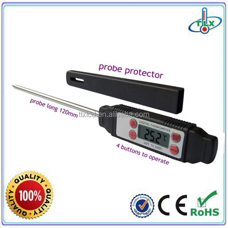 ЖК-Горячая/ледяная вода Зонд термометр с Зонд из нержавеющей стали