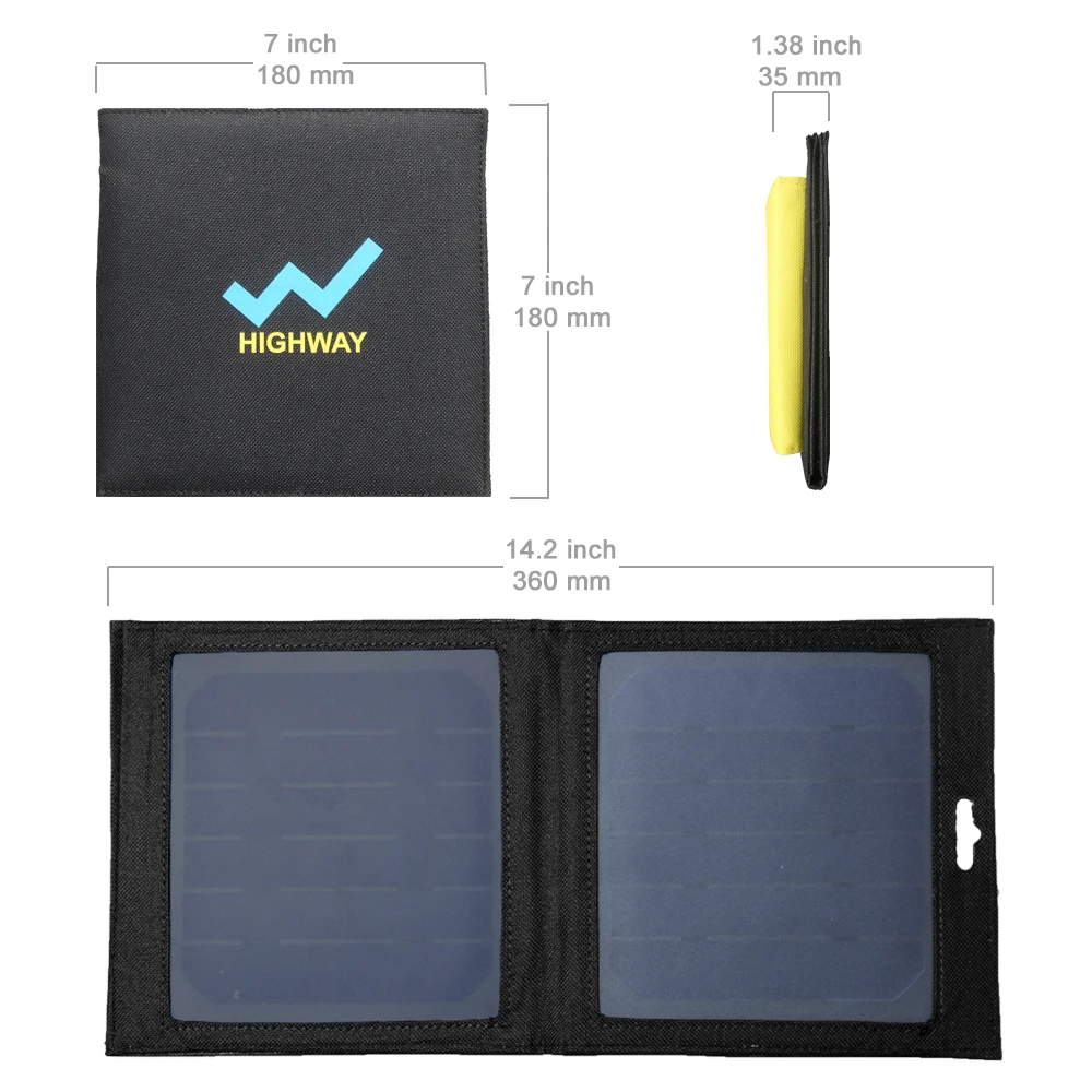 
Universal solar charger panel mobile power bank with bag 