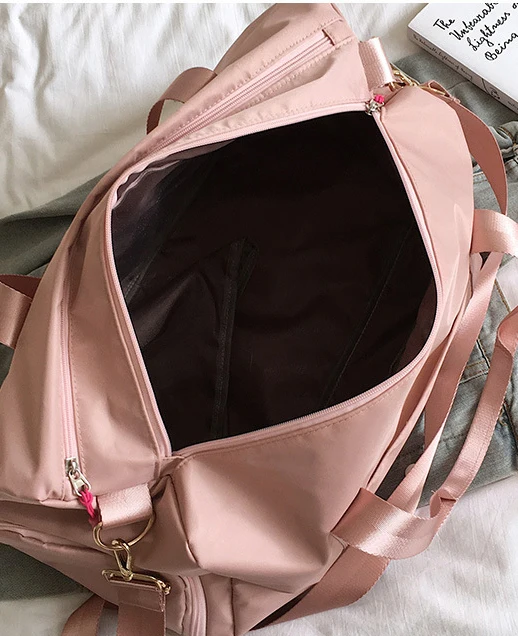 Women Sling Gym Crossbody Lightweight Duffle Bag Sports Waterproof Dry Bag Pink