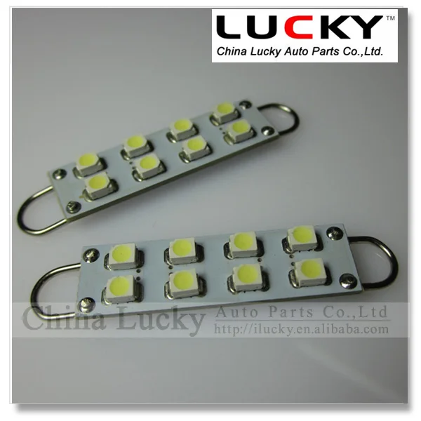 42 мм фестона C5w свтеодиодный фонарик 8SMD 1210 с козырьком крюк автомобильная фара