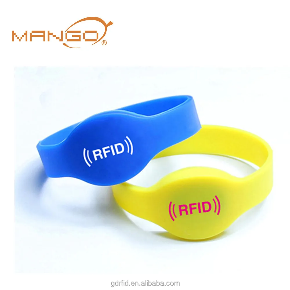 logo printing 13.56MHz rfid silicone nfc wristband bracelet