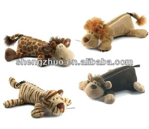 Пользовательские милые плюшевые игрушки в форме животных пенал для рекламных подарков