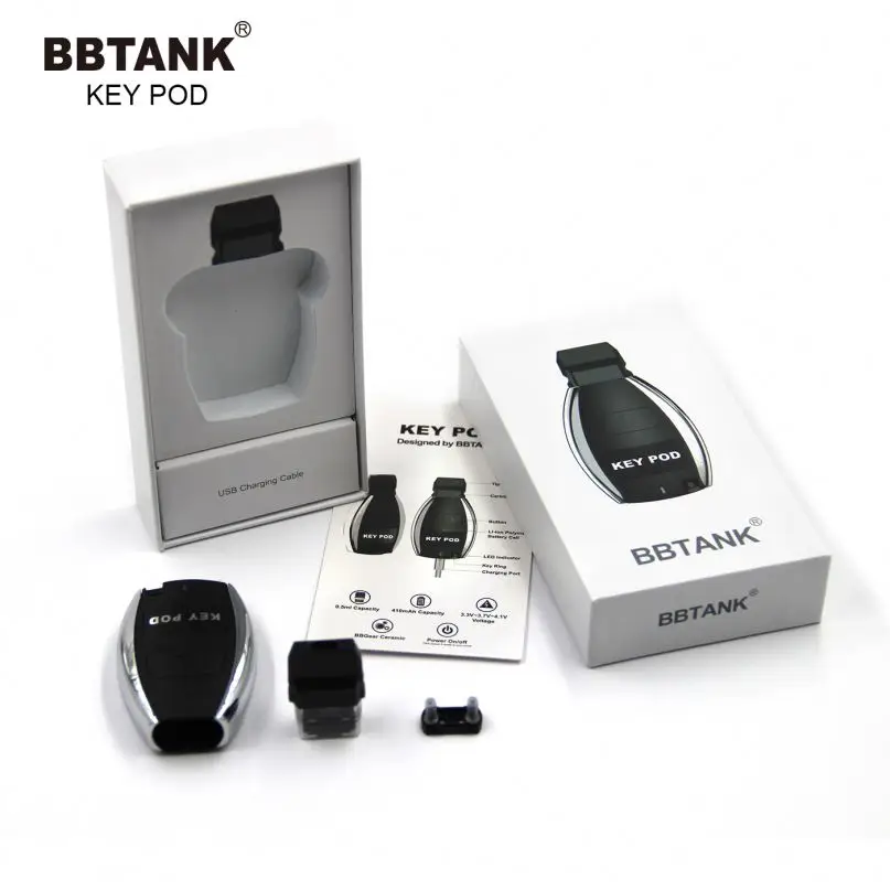 
2019 new 2019 New Arrivals Mini Cbd Pod Vape Ceramic BBTANK key fob CBD vape pod 
