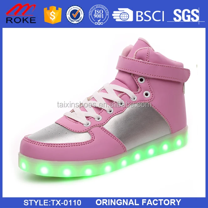 Popular High Top Led Dance Shoes Men And Women Light Up Shoes