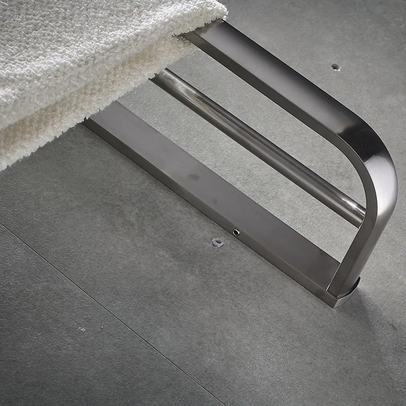 
Bathroom Accessories Simple Style White Color Wall Mounted Brass Bath Towel Shelf Holder Wall Mounted Towel Bar Rack 