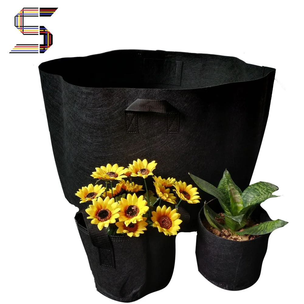 Large fabric macetas 150 gallon balcony flower pots