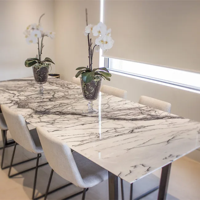 Новое поступление, набор из натурального индийского мрамора, обеденного стола, журнального столика