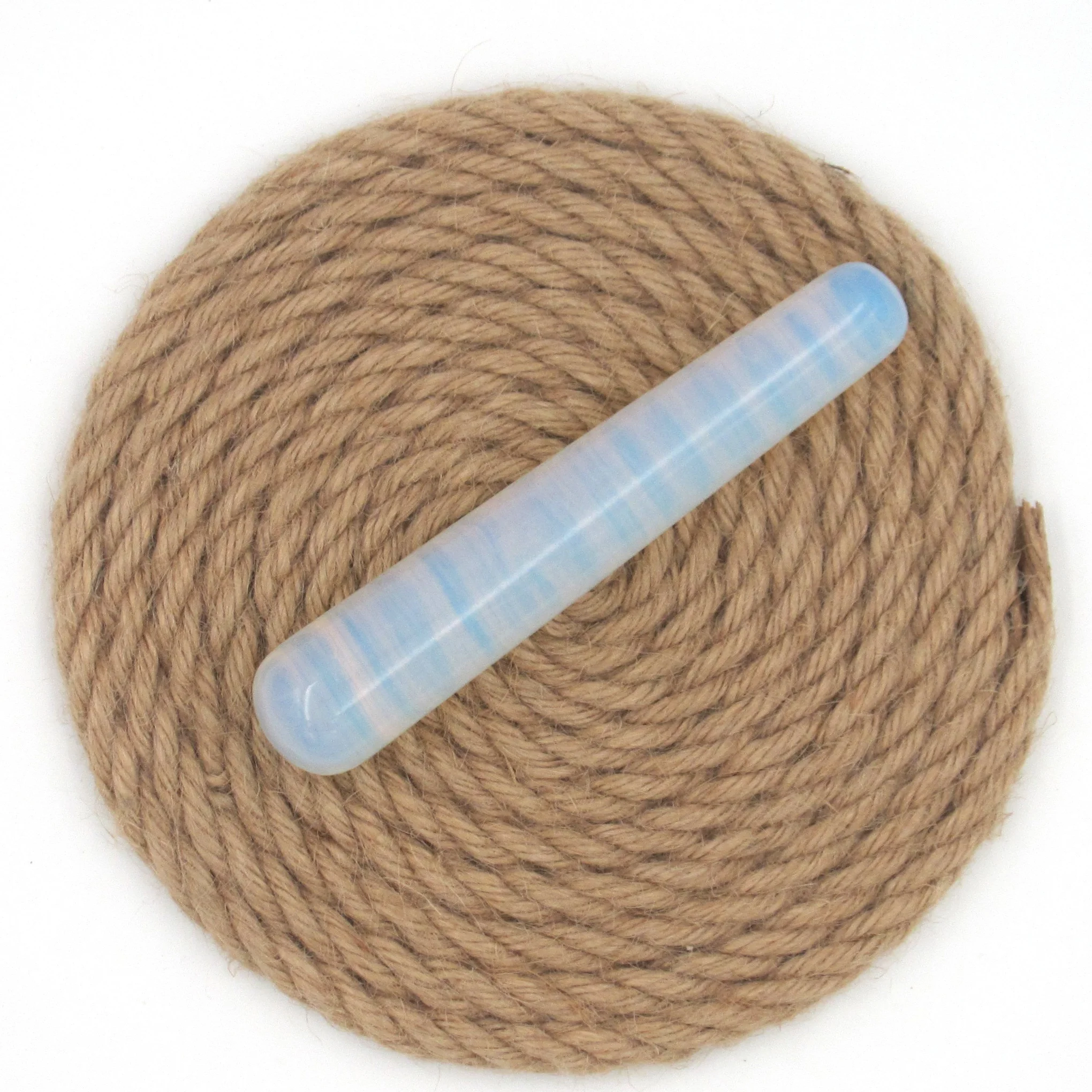 
Top quality Polished Hand Finished Opalite crystal dildo yoni/ jade wand 