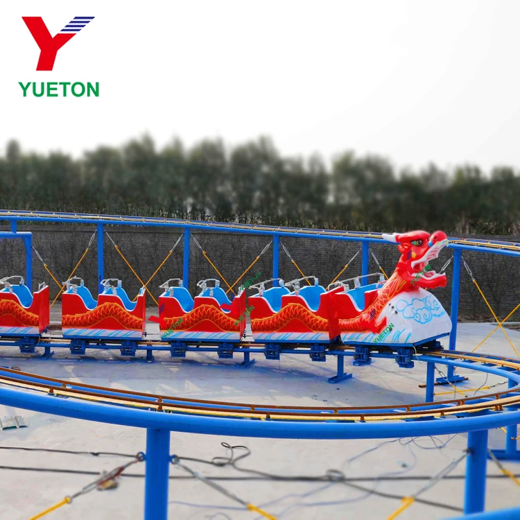 Fairground Attractions Park Equipment Amusement Theme Park Rollercoaster Sliding Dragon Train Kids Mini Roller Coaster For Sale