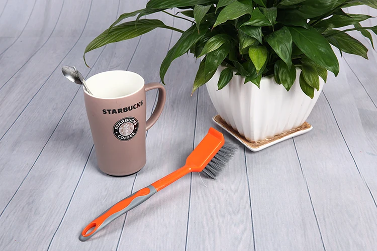 High quality kitchen tools creative plastic square brush head cleaning dish brush with long handle