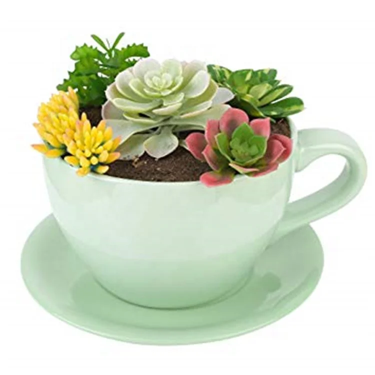 Italian style wholesale green glazed decorative bonsai ceramic pot for plants