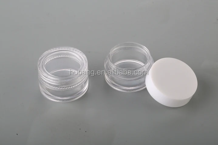 Hot sale round 3 g, 5 ml, 7 gram, 10 ml PS empty plastic emty cosmetic plastic jars
