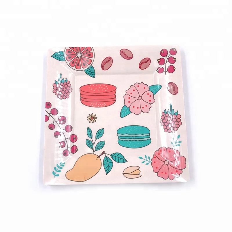 The most popular bamboo bowl wholesale bamboo fiber plate ashtray with custom logo