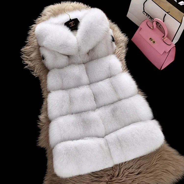 
Hot Selling Women Winter Fluffy Fashion Salable Pink Fox Fur Coat 