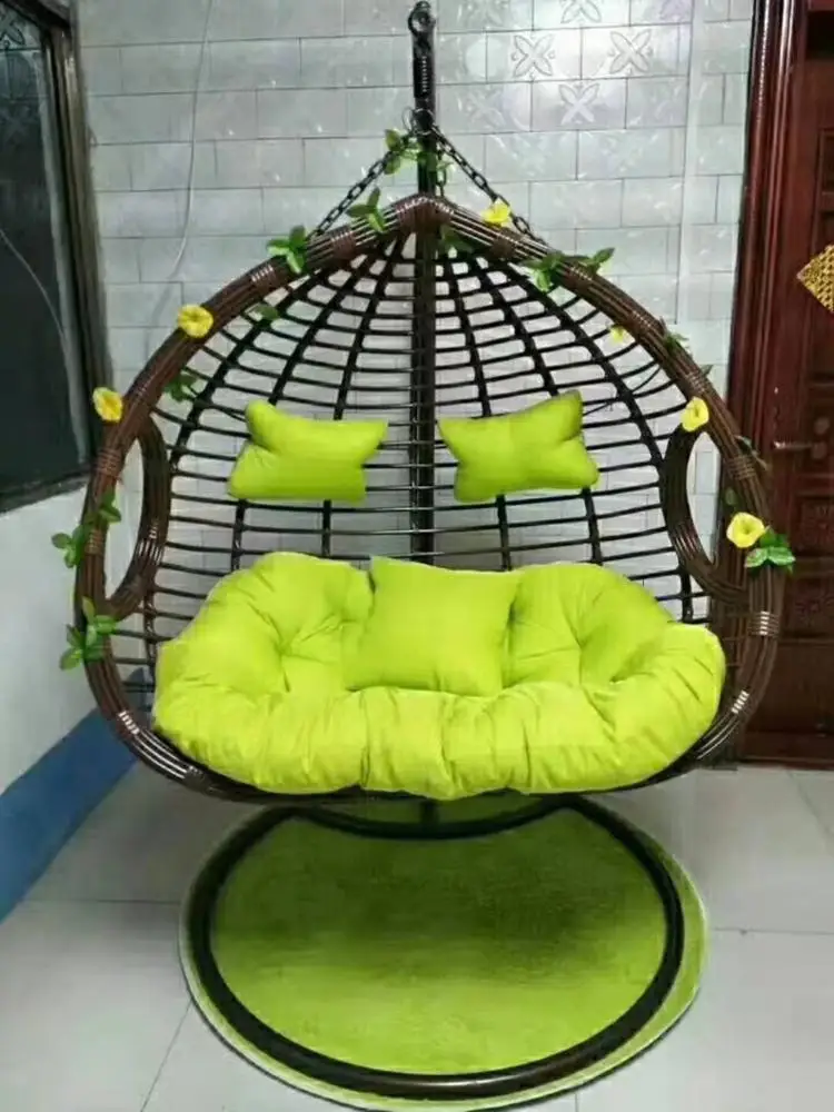 good quality Double seater 2 person swing chair rattan hanging chair