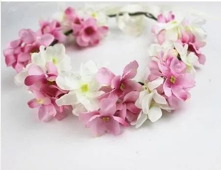 
Bohemian Style Bridal Bridesmaid Hair band Flower Crown Wreath Forehead Headband Beach Accessories Wedding Garland 