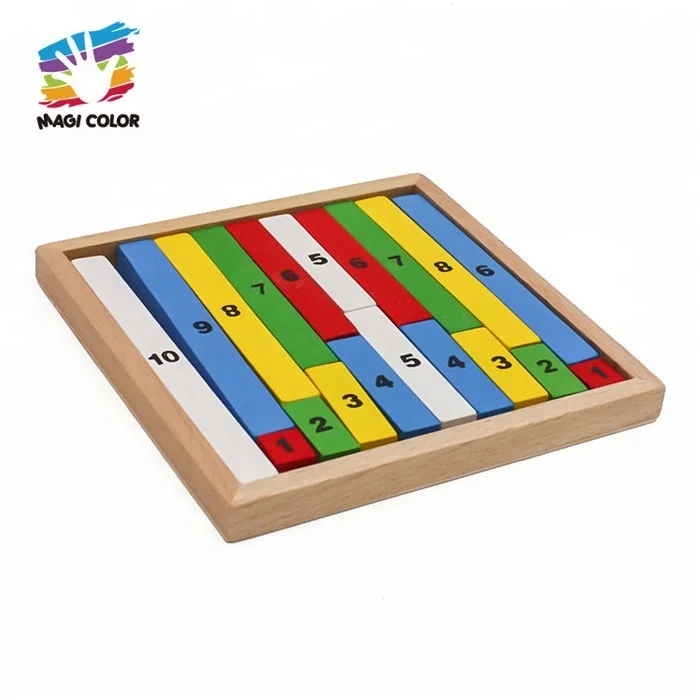 Wholesale 14 PCS teach aid combination wooden montessori materials for kids education W12F033