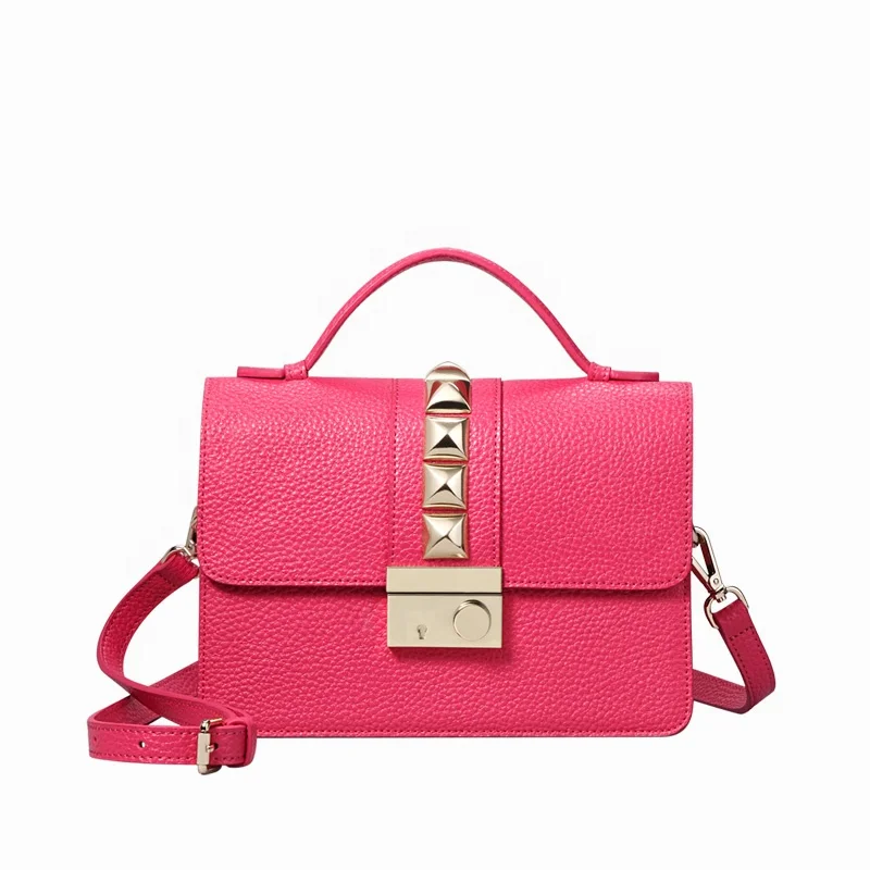 Manufacturer ladies bags customize leather cross body bag,fashion black handbag