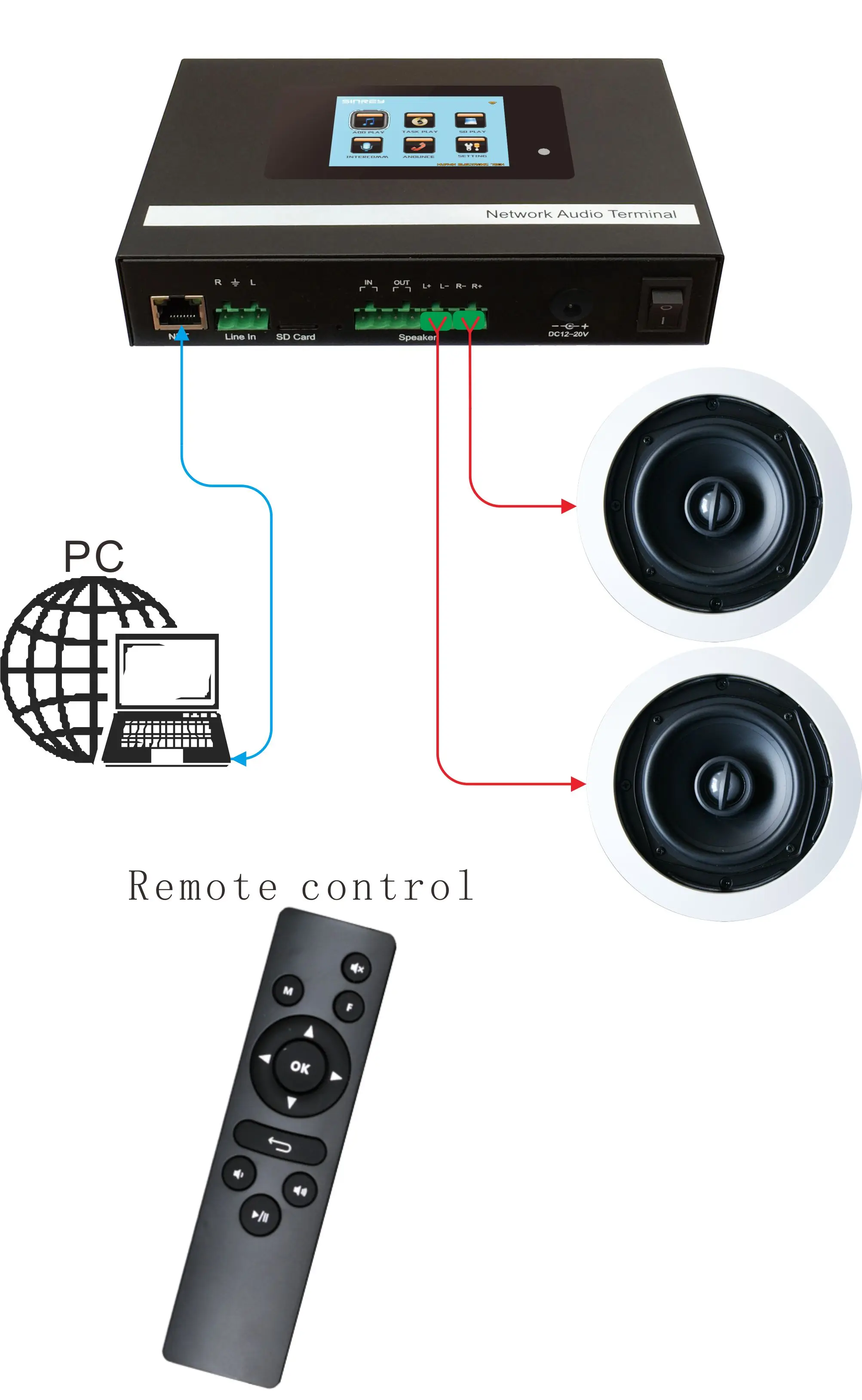 PA system  IP Network Broadcasting System, Background Music System  Amplifier speaker microphone Manufacturer
