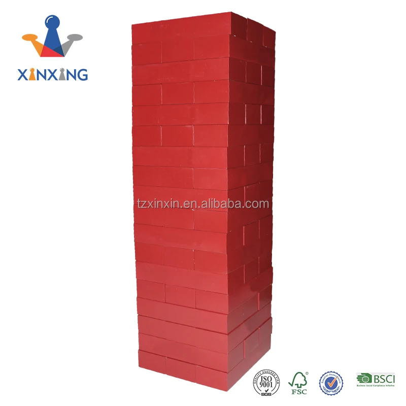 Red GiantWooden blocks Tower block games ,Giant Tumbling Timber, outdoor game