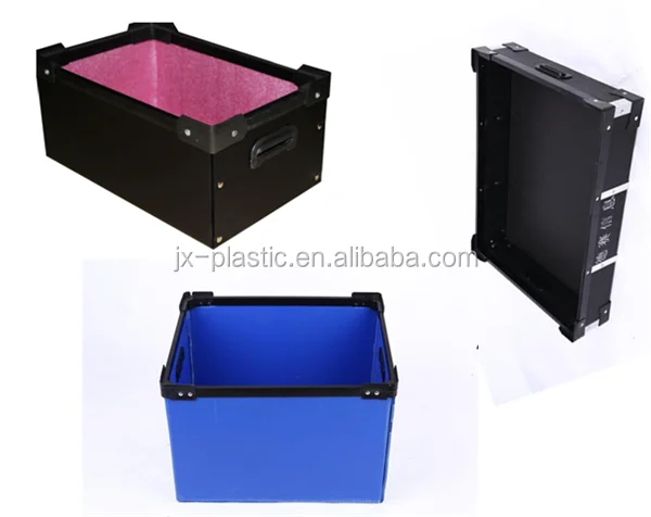 ESD Antistatic Folding Corrugated Plastic Sheet Box, Antistatic Corrugated Box