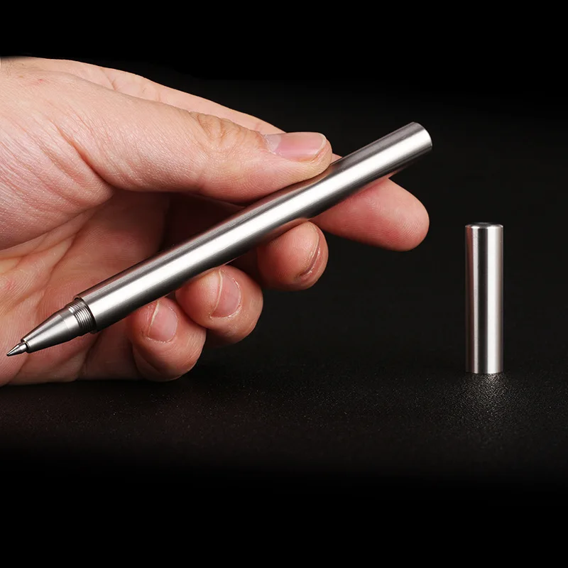 Simple elegant stainless steel signature pen pocket pen metal pen