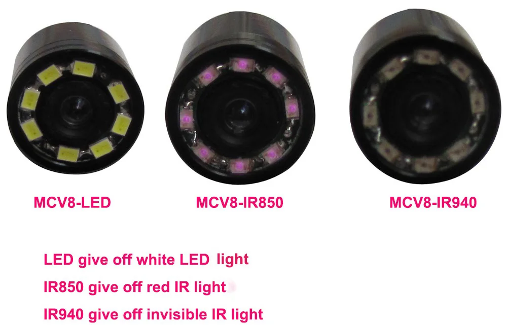 Underwater Video Camera LED IP68 Fishing 8pcs Mini Camera Night Vision Infrared Underwater Camera CE FCC Rohs DC 4-24V 3rd Eye