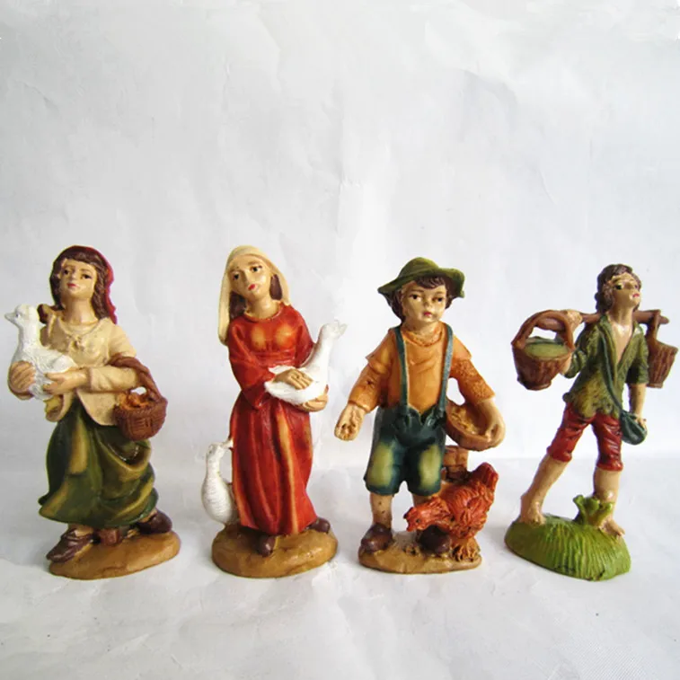 Manger theme resin Herdsman figurine craft for christmas home decoration