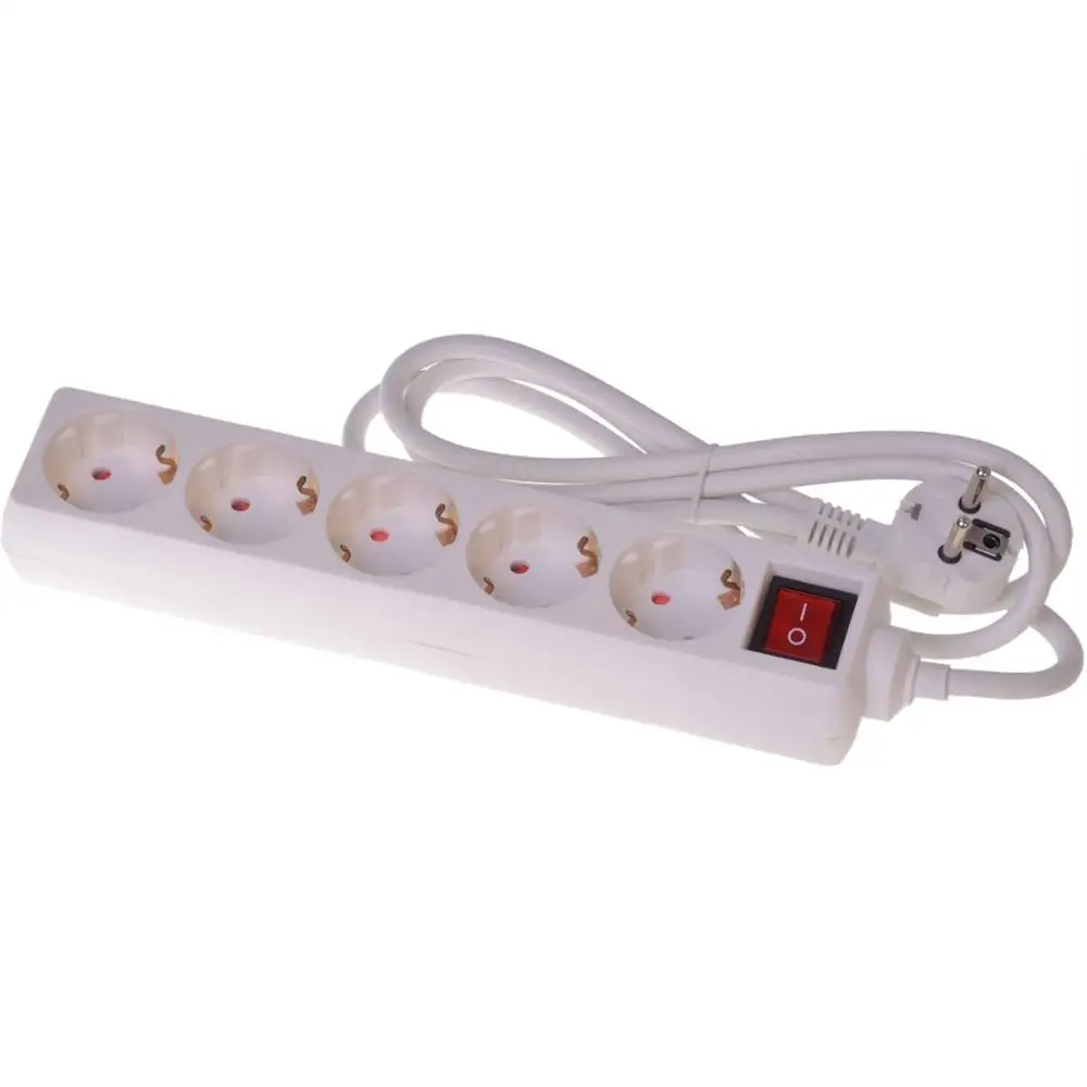 Универсальная Европейская электрическая удлинительная розетка с переключателем удлинитель 5 розеток