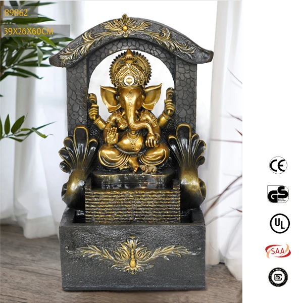 
Indoor resin waterfall buddha home garden water fountain 