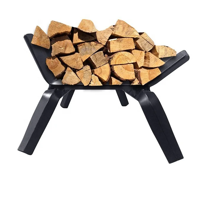 Black Fire Log Rack Fireplace Grates Accessories