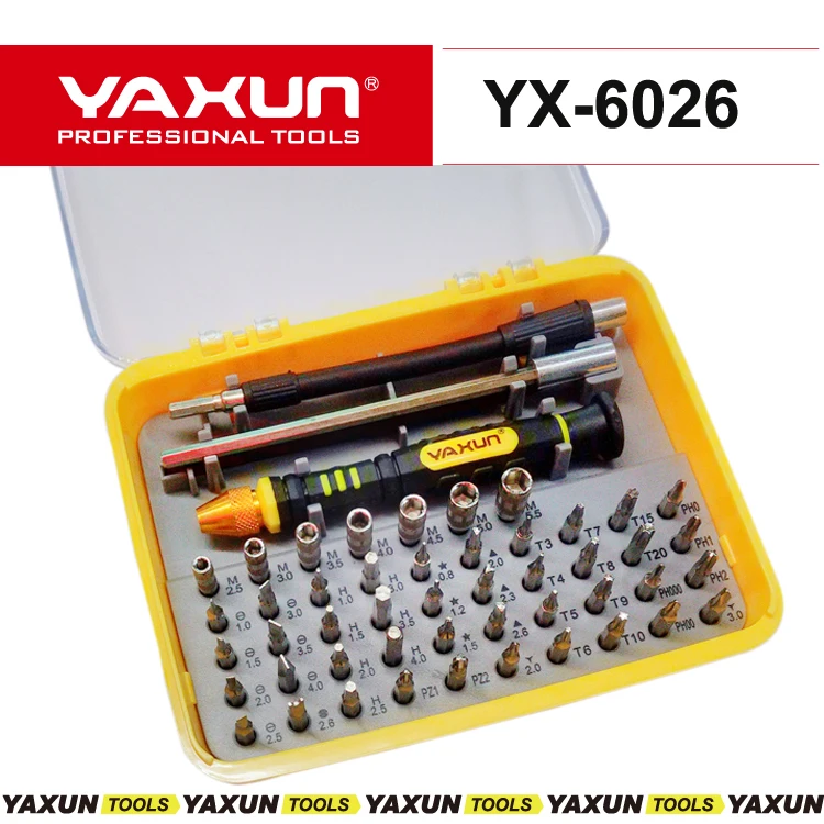 NEW YAXUN 51 in 1 Laptop Repair Tool Kit / Hand tools/ Complete Screwdriver Set For Cell Phones Iphone 4 5S Notebook MP3 Laptop
