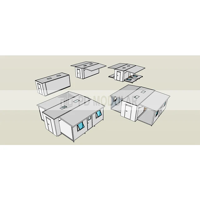 Modern design sandwich panel steel container villa prefab folding houses for sale