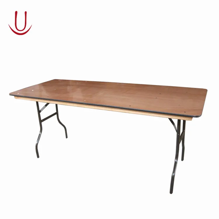 Hot sale hotel furniture plywood 10 people folding round dining table
