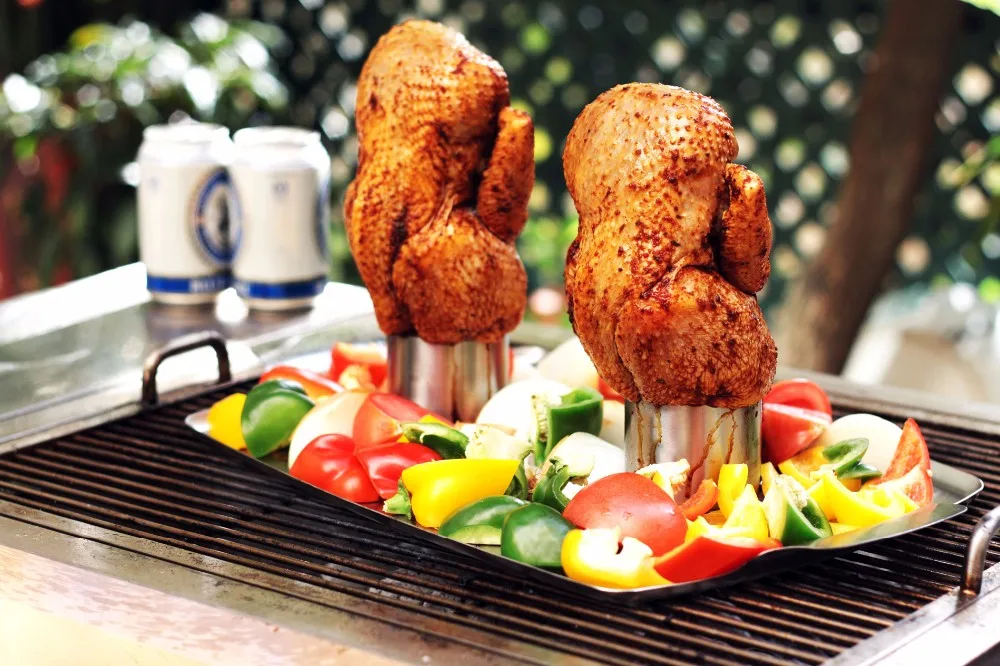 Manlaw BBQ Beer Can Chicken Roaster / Holder Charcoal Other Accessories Stainless Steel Metal,stainless Steel