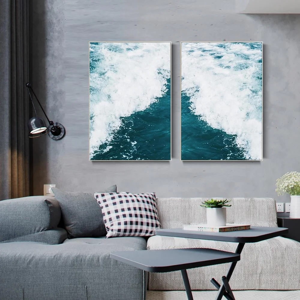 Самая популярная Абстрактная Картина на холсте морская волна Художественная печать для современного настенного декора