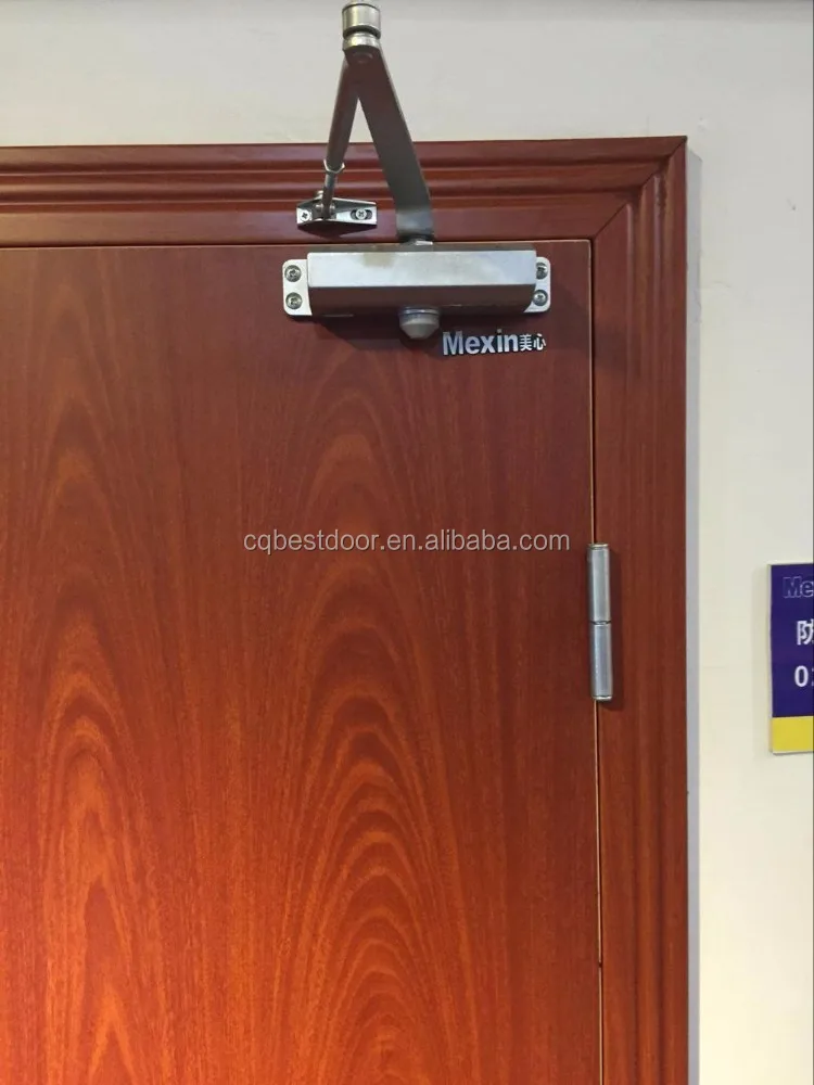 UL standard 60Mins solid wooden fire rated door with painted veneer