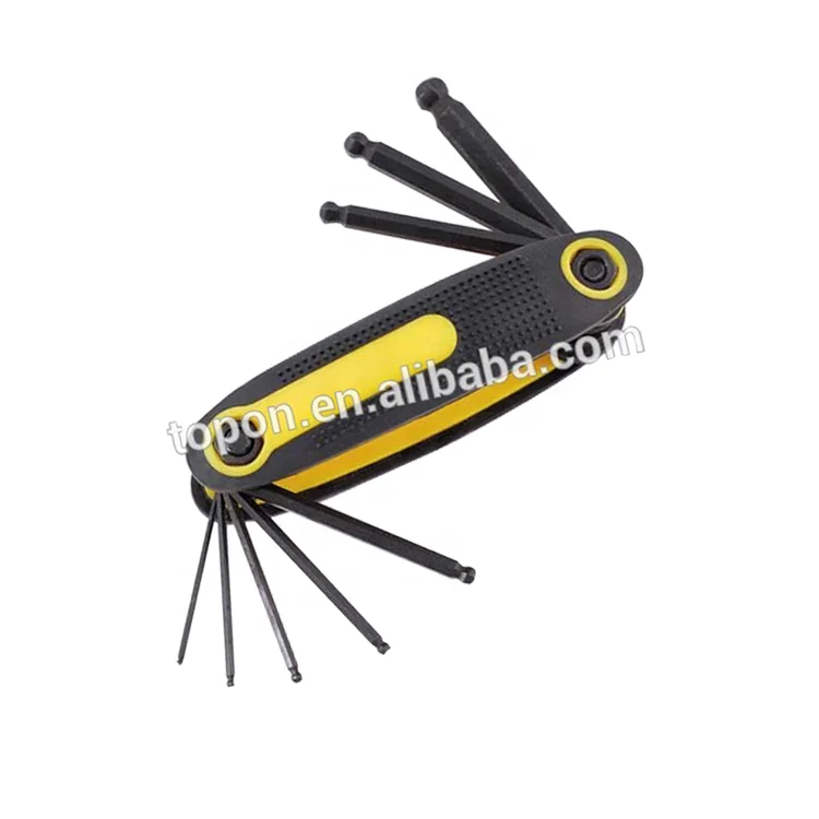 Hand tool  folding ball point hex key wrench set