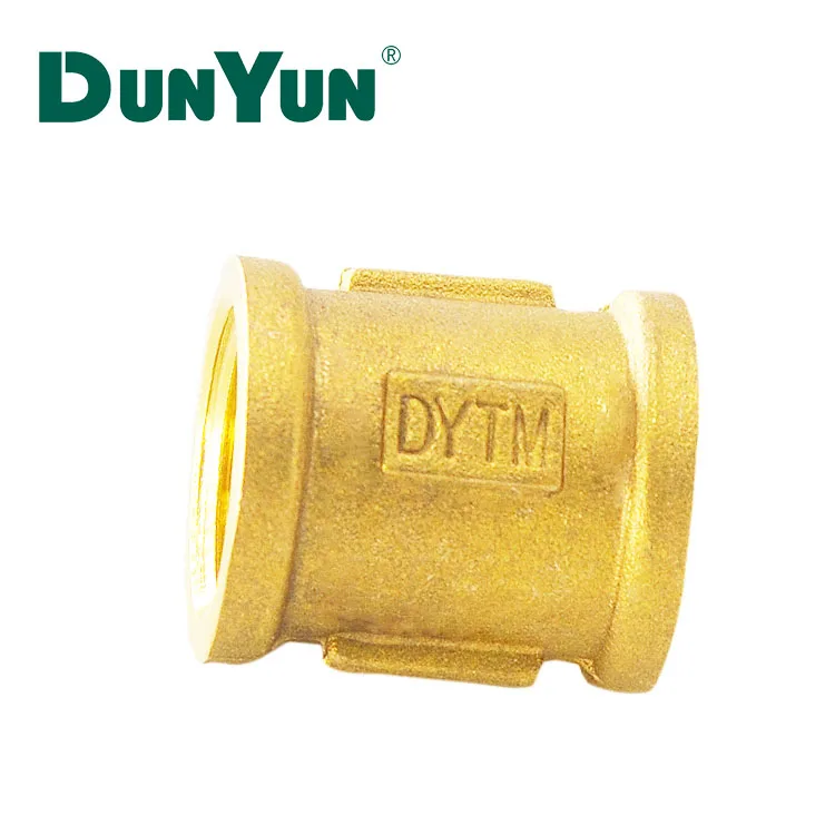 DUNYUN factory high Quality Brass Double Female Nipple Coupling double female pipe coupling
