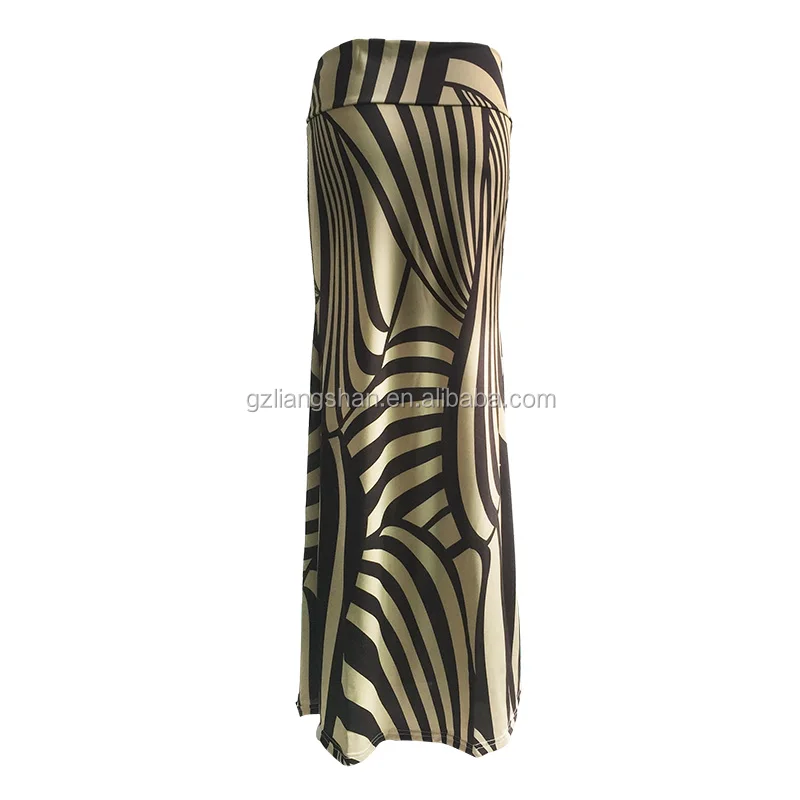 OEM Wholesale Hot Item latest long skirt design 100% polyester sublimation lady skirt