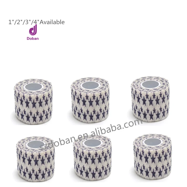 
Non-Woven Self-Adhesive Elastic Bandage Sports, Patterned Cohesive Vet Wrap Bandage 