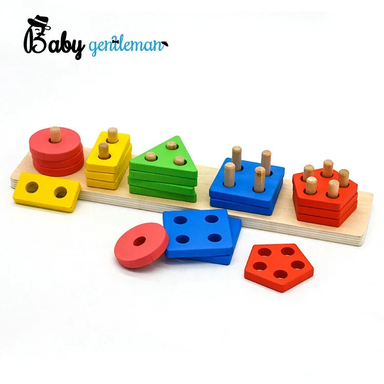 Lowest price educational wooden geometric blocks for children Z13052D