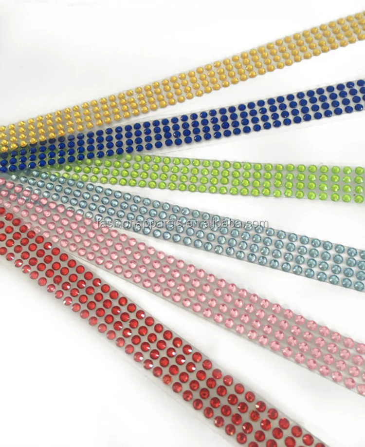 Самоклеящаяся лента-наклейка 3 мм со стразами