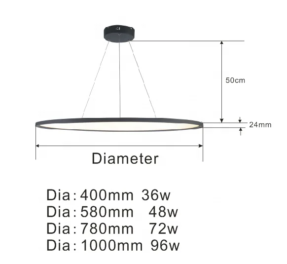 Modern  36w pendant light lamp panel light