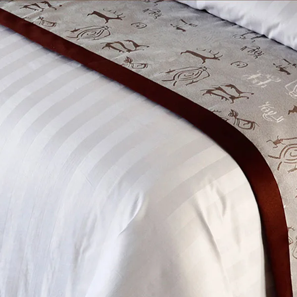 
3cm/2cm/1cm stripe 300Tc 100 cotton used hotel bed sheet 